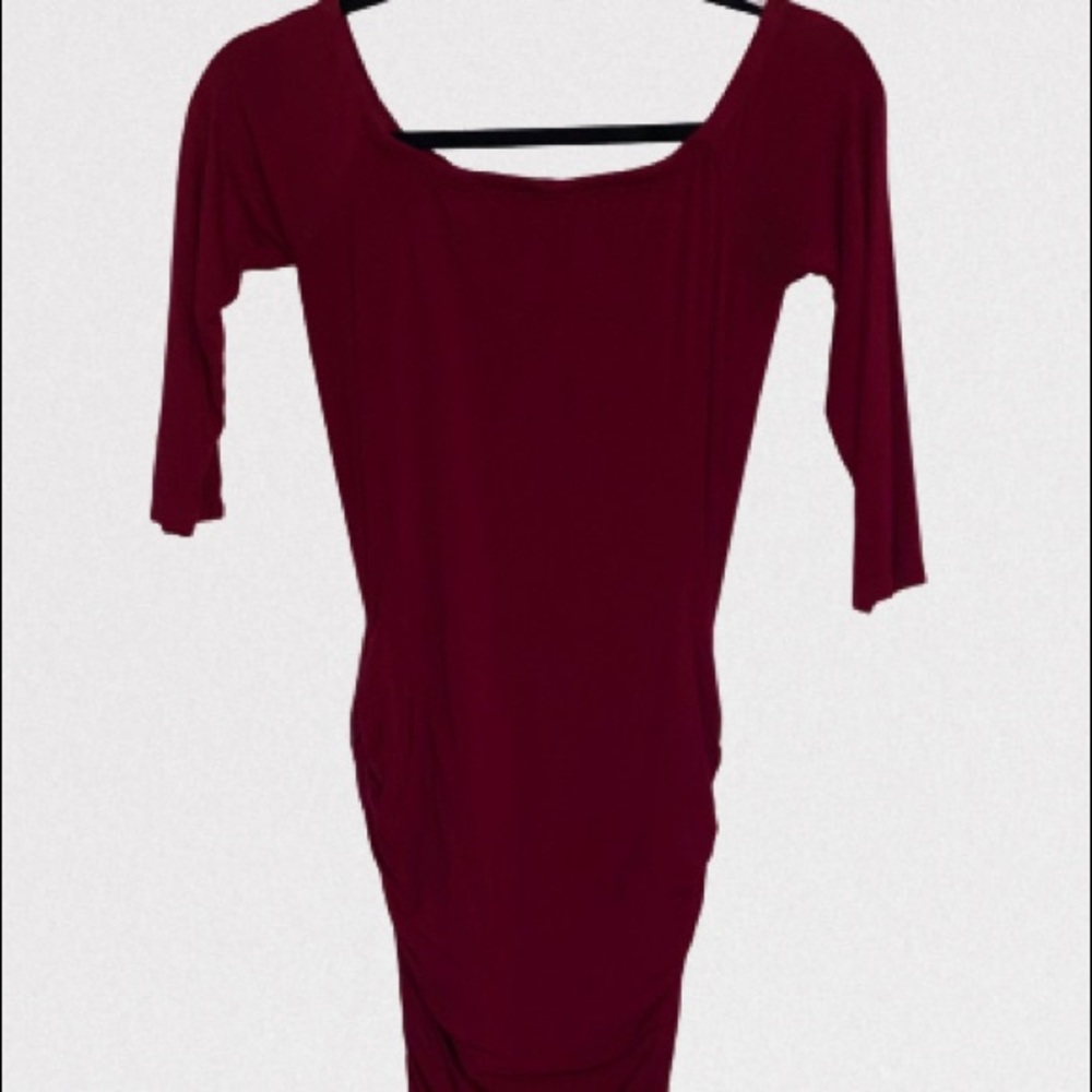 Off the shoulder ruched dress
